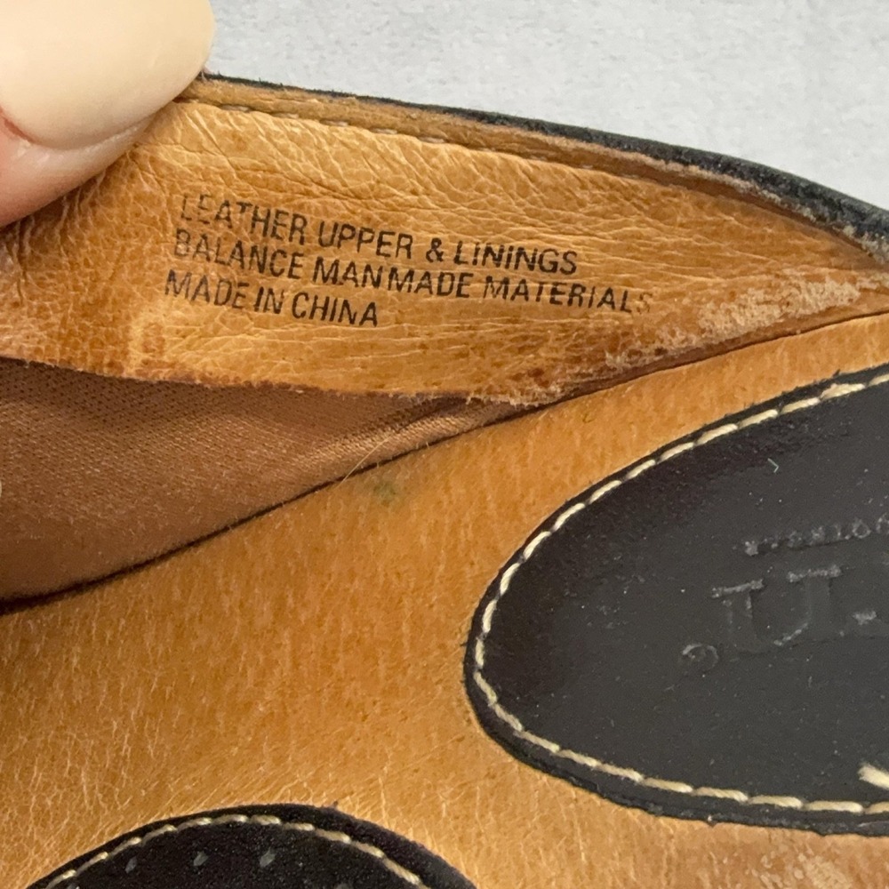 Born Shoes Womens Size 10 42 Black Leather Wedge Mules Slip On Comfort Casual - Picture 8 of 12